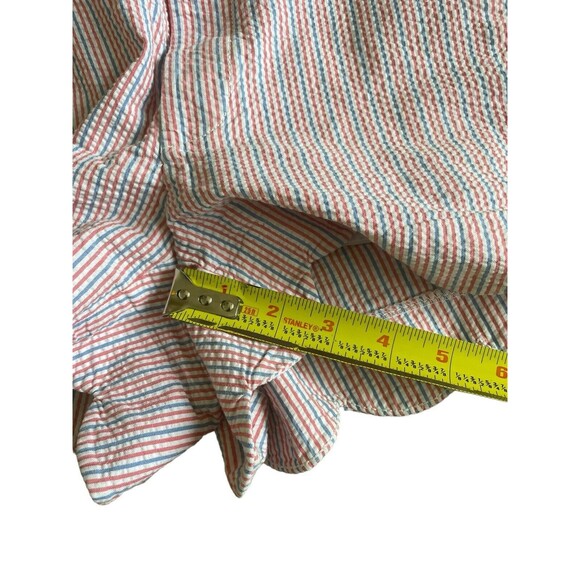 Lilly Pulitzer Women's Size 2 Buttercup Blue/Pink Seersucker Shorts Scallop Hem‎ - Picture 5 of 6